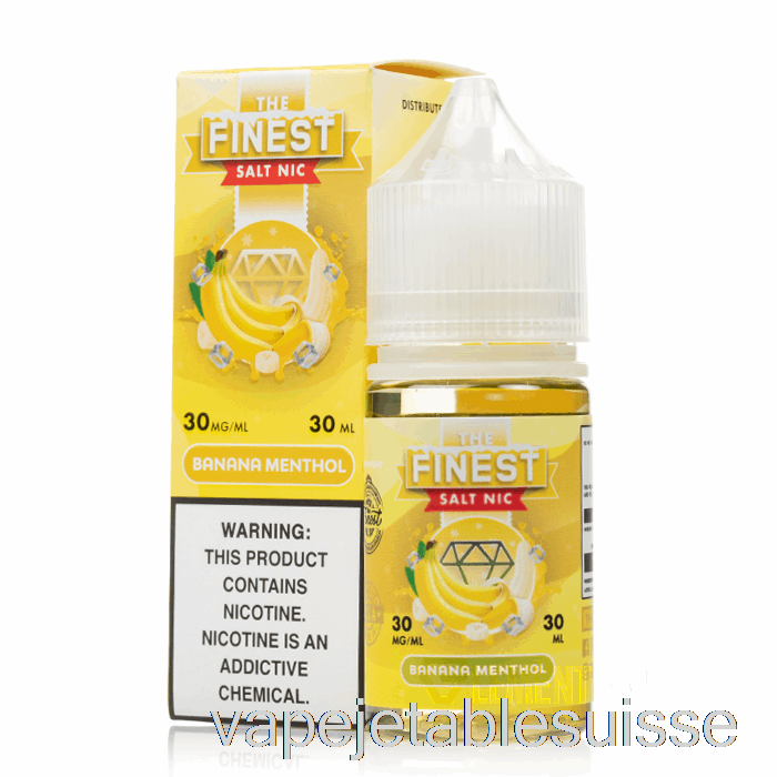 Vape Suisse Banane Menthol - Le Meilleur Sel Nic - 30ml 30mg